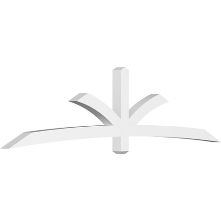 Ekena Millwork Davenport Architectural Grade PVC Gable Bracket, 108"W x 27"H x 4"D x 4"F, 6/12 Pitch GBP108X27X0404DAV00